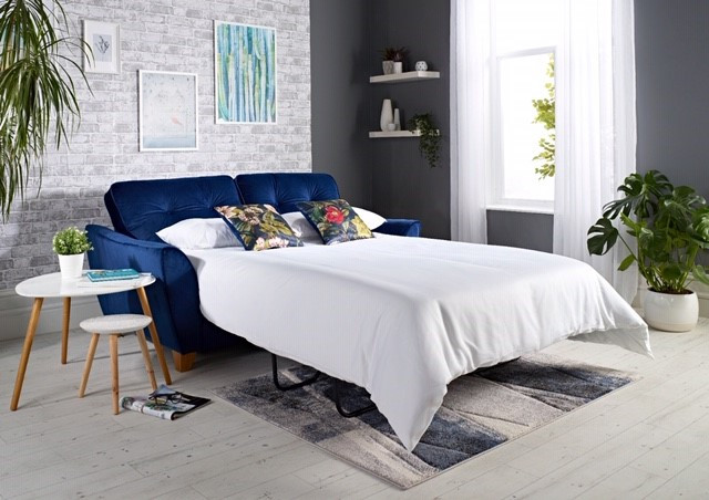 Ashley Lebus Sofa Bed Blue