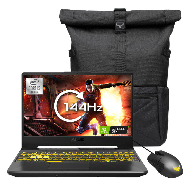 Asus TUF Gaming Laptop with Gaming Backpack and Mouse