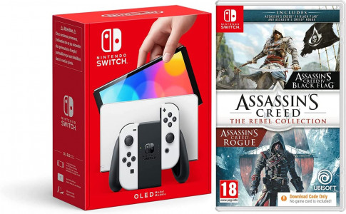 nintendo-switch-oled-white-console-with-assassins-creed-rebel-collection