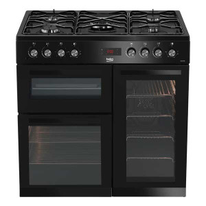 beko-90cm-dual-fuel-black-range-cooker