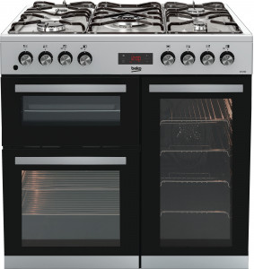 beko-90cm-dual-fuel-stainless-steel-range-cooker