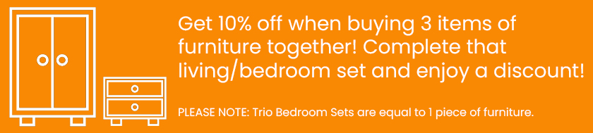 Get 10% off when buying 3 items of furniture together!